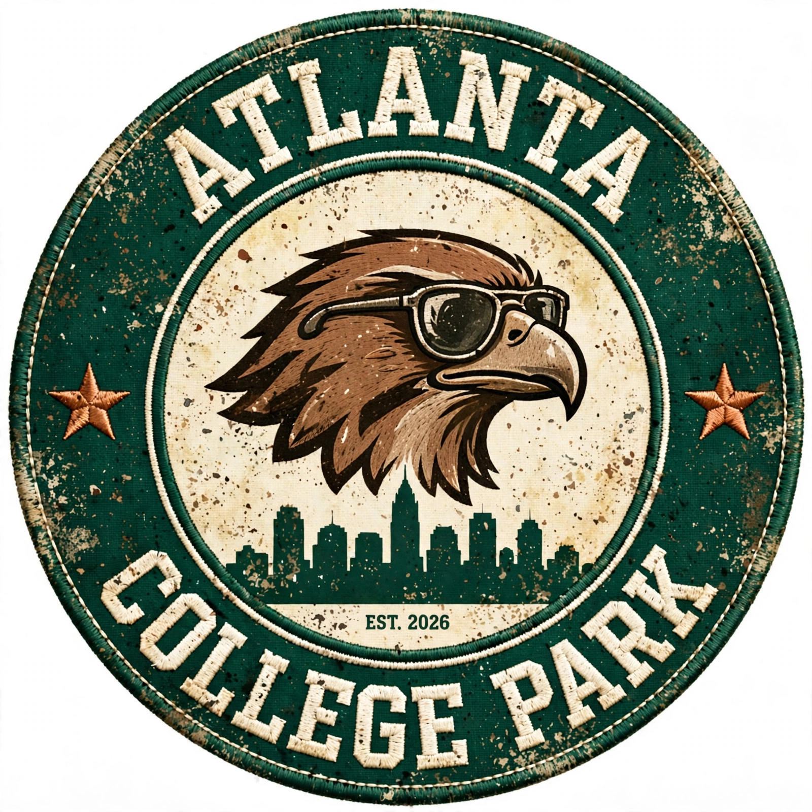 Atlanta Hawkeyes College Park circular badge design