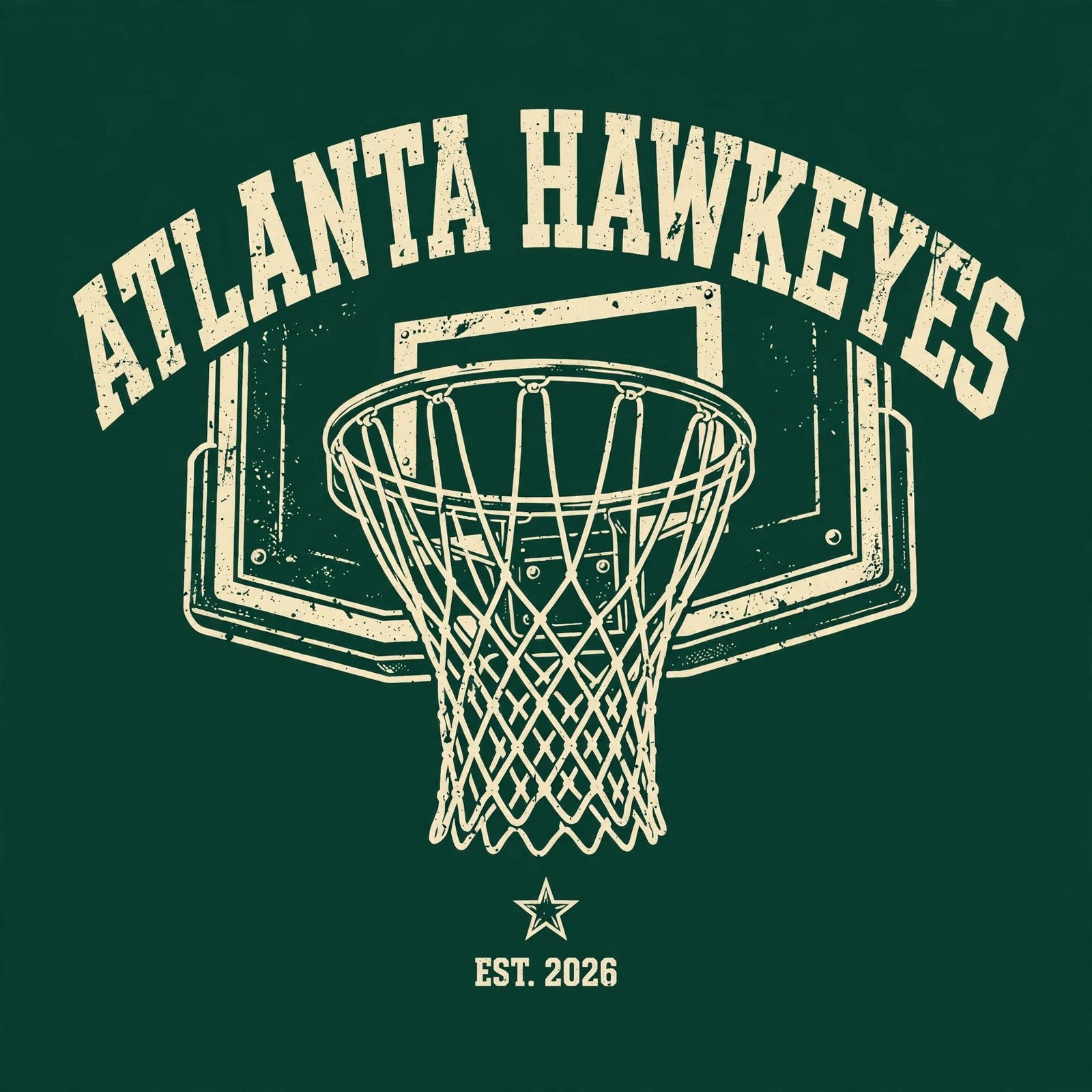 Atlanta Hawkeyes Hoop Club t-shirt design